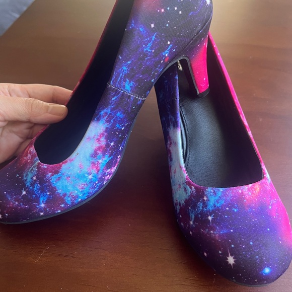 T.U.K. Pink Purple Star Galaxy Heels Cosmic Constellation Astronomy cYber Kawaii - Picture 3 of 10